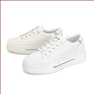 [Robinlo] Genuine Leather Inner Heightening Thick-Soled White Shoes (Alana Long-Legged Scheming) Lim