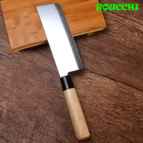 6.8 Inch Japanese Nakiri Knife 7CR17mov Stainless Steel Chef's Knife Santoku Slicing Sashimi Sushi K