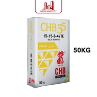 HEXTAR CHB 55 15-15-6-4+TE 50kg Nitrate Based Fertilizer Baja Kompak Sebatian Pokok Kelapa Sawit Buah Sayur Tanaman