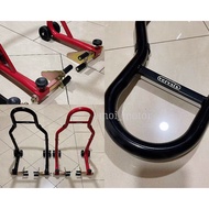 PADDOCK STAND FRONT FORK 2 IN 1 HEAVY DUTY SUPERBIKE PADDOCK BRACKET FRONT FORK