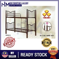 KM Furniture Gallery 3V Double Decker Bed Frame (LGBD901A)/ Katil Size Double Decker