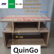 Meja Rak Led Tv Minimalis 32Inch Tebal Kayu Jati Tatakan Serbaguna