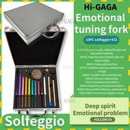 Solfeggio+432hz Tuning Fork Set Tuning Fork 10 Piece Set Matching Tuning Fork Activator Crystal Tuni