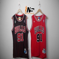 (Readystock Malaysia)NBA Jersey Chicago Bulls Dennis Rodman #91 [VINTAGE EDITION](BUY 4 FREE 1)