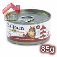 Salican 挪威森林 經典系列 白肉吞拿魚+鯛魚 啫喱貓罐頭 85g [001973]