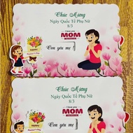 Drawing card I love you mom, March 8 card, March 8 greeting card