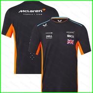 B4 2023 F1 Team McLaren Tshirt Tops Black Casual Sport Tee Short Sleeve Plus Size 4B