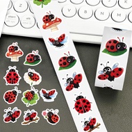 ❀ I Love Ladybugs Series 02 Rolling Rewards Stickers ❀ 500Pcs/Roll DIY Diary Scrapbooking Sealing La