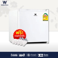 Worldtech ตู้เย็นมินิบาร์ 1.7 คิว  รุ่น WT-MB48 ตู้เย็นขนาดเล็ก ตู้แช่ Mini Bar 46 ลิตร ตู้เย็น 1 ประตู ตู้เย็นทำน้ำแข็งได้ ตู้เย็นราคาถูกๆ ตู้เย็นประหยัดไฟเบอร์ 5 รับประกัน 1 ปี สีดำ One