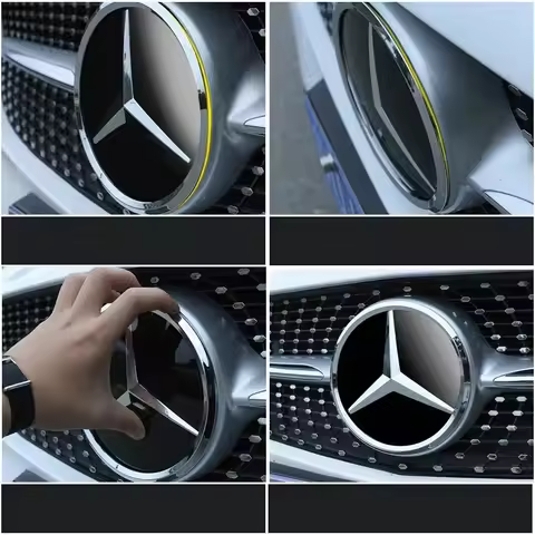3D Mercedes Benz AMG Car Grill Emblem Star Badge Front Logo for W204 W205 W213 X253 a B C E S CLA GL