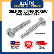 (50 PCS) DS-PH 08 (M4.2) | Phillips Pan Head Self Drilling Screw | SUS 410 Stainless Steel | SCREWS 