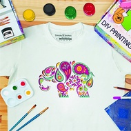Diwali Elephant T-Shirt Painting Gift Box, Deepavali Gift Set, DIY Art Kit