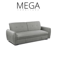 Leah Storage Sofa Bed - Grey Fabric