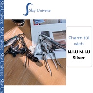 Charm hot trend 2025 - High quality M.I.U M.I.U Silver handbag charm