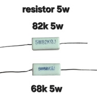 Resistor 5W 5 Watt W 56K 68K 82K 100K 5W82K 5W68K 68 82 K Kilo Ohm White Block Resistance R5W