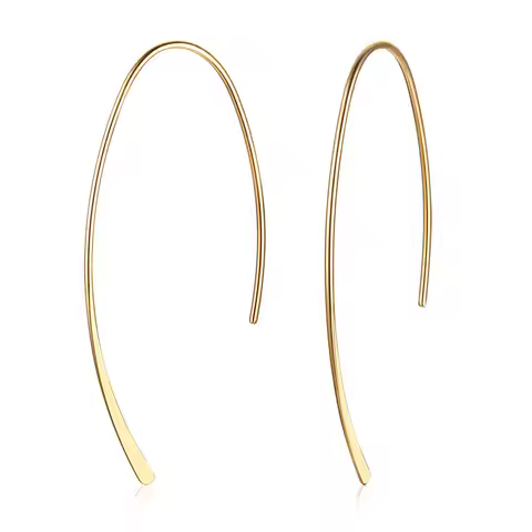 Stylish Geometric Hoop Earrings for Womens Girls Stainless Steel Minimalist Elegant Earings