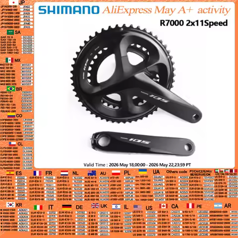 Shimano 105 R7100 Crankset 2x12 Speed R7000 2x11s 165/170/172.5/175mm 52-36T/53-39T/50-34T Road Bike