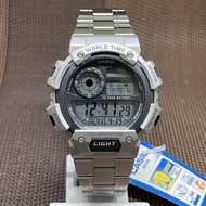 Casio AE-1400WHD-1A World Time Illuminator Digital Stainless Steel Alarm Watch
