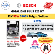 Original Bosch Gigalight Plus 120 H7 Headlight Bulb 12V 55W 2pcs for BMW 3 Series E46 (1998-2005) /