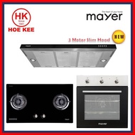 (HOB + HOOD + OVEN) Mayer MMGH222/MMSS222 3 Burner Hob + Mayer MMSIA900HS Slim Hood + Mayer MMDO9A Oven