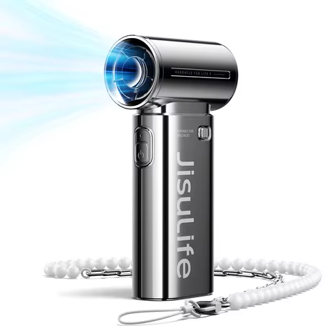 JISULIFE Portable Handheld Turbo Fan Life 9 Electroplate Plus Fashionable 5000mAh High-performance S