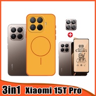 3in1 Xiaomi 15TPro Thin Matte Case Privacy Screen Protector and Camera Lens Film for Xiaomi15TPro Xi