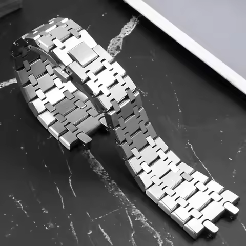 316L Stainless Steel Silver Bracelet For AP 15400 15500 Audemars Piguet Royal Oak Strap Men waterpro