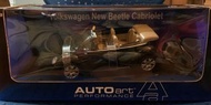 [ 斷版少有 ] AUTOart VOLKSWAGEN                           NEW BEETLE  CABRIOLET 福士開篷甲蟲車( 特別銀底墨綠色,特罕有 )— 