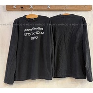 Acne Studios STOCKHOLM 1996 Black Fabric tag long sleeve vintage shirt Fashion papamama