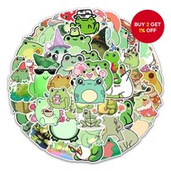 New Cute Frog 54PCS Waterproof Stickers - Perfect for Laptop, Water Bottle, Scrapbook, Phone Case, a