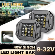 5" Flush Mount LED Work Light Bar Off Road 12V 24V 40W Spot Beam LED Pods for Car Truck Atv 4x4 Jeep Headlight