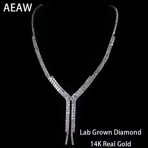40ctw Lab Grown Diamond Emerald Eternity Necklace Unisex Tennis Necklace, each Emerald Diamond Neckl