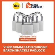 YALE Y120B/50/127/1 Y120B/50/127/2 Y120B/50/127/3 Y120B/50/127/4 Y120B/50/127/5 50MM Satin Chrome Bo