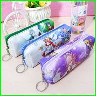 Genshin Impact Hu Tao Alhaitham Cartoon anime pencil case Student pen storage stationery box Large c