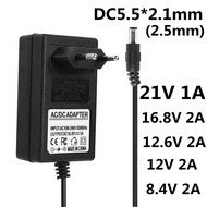 AC DC Liion Battery Electrical Tools Charger 16.8V 21V 8.4V 12.6V 12V 1A 2A Charger  DC 5.5*2.1MM 18