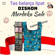 ECO BAG FOLDING BAG / FOLDABLE SHOPPING BAG / SHOPPING BAG / ECO BAG WATERPROOF MOTIF