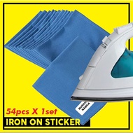 54PCS - PELEKAT NAMA BAJU | STICKER FOR CLOTH | IRON ON FABRIC STICKER