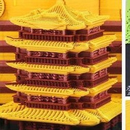 3D立體網紅黃鶴樓便簽紙紙雕建筑模型清水寺便利貼文創中國風禮物