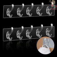 AVUKA Storage Rack PVC Practical for Bathroom,Kitchen Traceless Transparent Key Holder