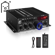 【wiiyaadss2.sg】AK-380 USB SD BT.C FM AUX Audio Power 400W+400W 2.0 CH HiFi Stereo AMP Speaker Bluetooth 5.0 Amp Receiver EU Plug