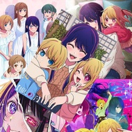 8pcs Oshi no Ko Poster Anime Hoshino Ai Ruby Aquamarine Stiker Dinding