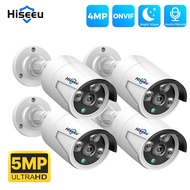 HBEDHJS Hiseeu 5MP 4MP POE IP กล้อง CCTV มาตรฐาน ONVIF เสียง H.265วิดีโอกลางแจ้งกันน้ำแบบมีสายกล้องว