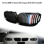 POSSBAY Car Front Hood Kidney Grille Dual Slat Grill for BMW 3-Series E92 E93 Coupe Cabrio 2010-2013
