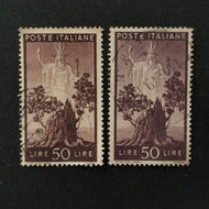 1945 Stamp Italy-Unique Used Stamp-Italia and Sprouting Oak Stump