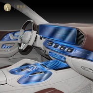 For Mercedes-Benz GLS X167 2021-2023 Car Interior Center console Invisible TPU protective film Anti-