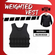 15KG Weighted Vest Adjustable Vest Pemberat Weight Training Equipement Weight Loss Running Training 