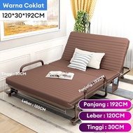 Tempat Tidur Lipat Portable Ranjang Lipat Multifungsi Folding bed Dengan Sandaran Tangan Roda