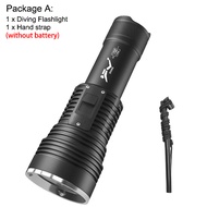 Asafee amphibious D190 ultra bright flashlight 60W white LED scuba diving 30M magnetic switch 3 gear