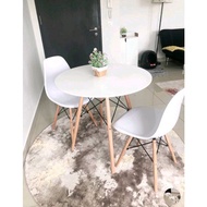 80cm Round eames table dining Coffee meeting table white colour, meja kopi makan bulat