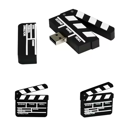 USB Flash Drive 256GB USB 2.0 Memory Stick Disk Film Slate Movie Clap-stick Pen Drive 128GB 64GB 32G